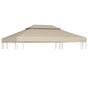 Water-proof Gazebo Cover Canopy Replacement 310 g / m² Beige 3 x 4 m