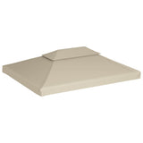 Water-proof Gazebo Cover Canopy Replacement 310 g / m² Beige 3 x 4 m - Front View