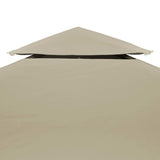 Water-proof Gazebo Cover Canopy Replacement 310 g / m² Beige 3 x 4 m - Side View