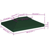 Water-proof Gazebo Cover Canopy 310 g / m² Green 3 x 4 m - Rear View