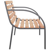 Garden Bench 120 cm Wood and Iron - Top-Down View