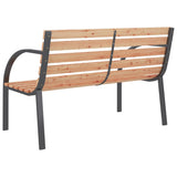 Garden Bench 120 cm Wood and Iron - 45-Degree Angle