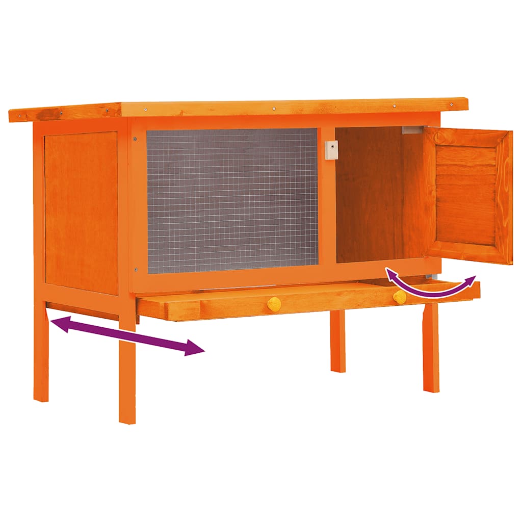Outdoor Rabbit Hutch 1 Layer Wood