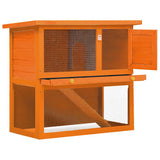 Outdoor Rabbit Hutch Small Animal House Pet Cage 1 Door Wood - Front View
