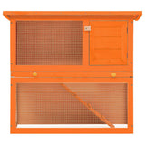 Outdoor Rabbit Hutch Small Animal House Pet Cage 1 Door Wood - Side View
