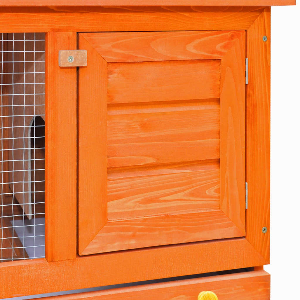 Outdoor Rabbit Hutch Small Animal House Pet Cage 1 Door Wood