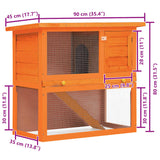 Outdoor Rabbit Hutch Small Animal House Pet Cage 1 Door Wood - Extra Image