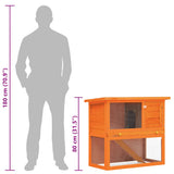 Outdoor Rabbit Hutch Small Animal House Pet Cage 1 Door Wood - Extra Image