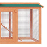 Outdoor Large Rabbit Hutch Small Animal House Pet Cage Wood - Rear View