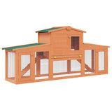 Large Rabbit Hutch Small Animal House Pet Cage with Roofs Wood