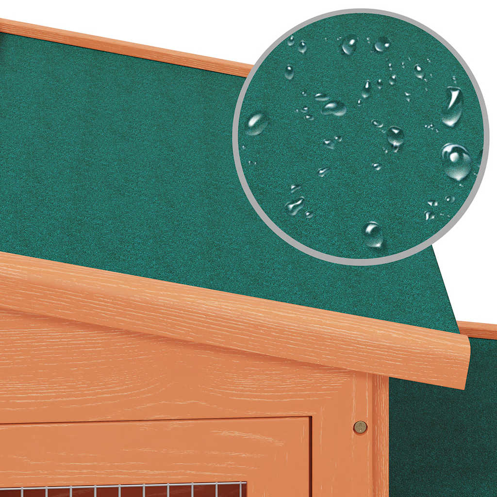 Large Rabbit Hutch Small Animal House Pet Cage with Roofs Wood