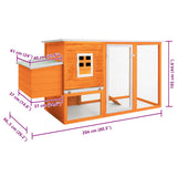 Outdoor Chicken Cage Hen House with 1 Egg Cage Wood
