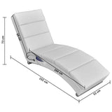 Massage Lounger White Faux Leather