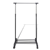 Adjustable Clothes Rack 4 Castors 1 Hanging Rail - Front View