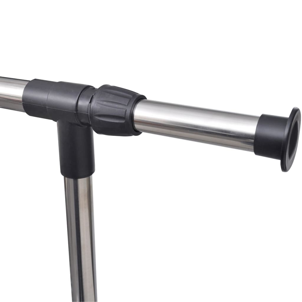 Adjustable Clothes Rack 4 Castors 1 Hanging Rail