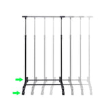 Adjustable Clothes Rack 4 Castors 1 Hanging Rail - Rear View
