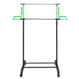 Adjustable Clothes Rack 4 Castors 1 Hanging Rail