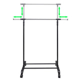 Adjustable Clothes Rack 4 Castors 1 Hanging Rail - Close-Up Angle