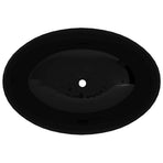 Luxury Ceramic Basin Oval-shaped Sink Black 40 x 33 cm