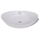 Luxury Ceramic Basin Oval with Overflow 59 x 38.5 cm