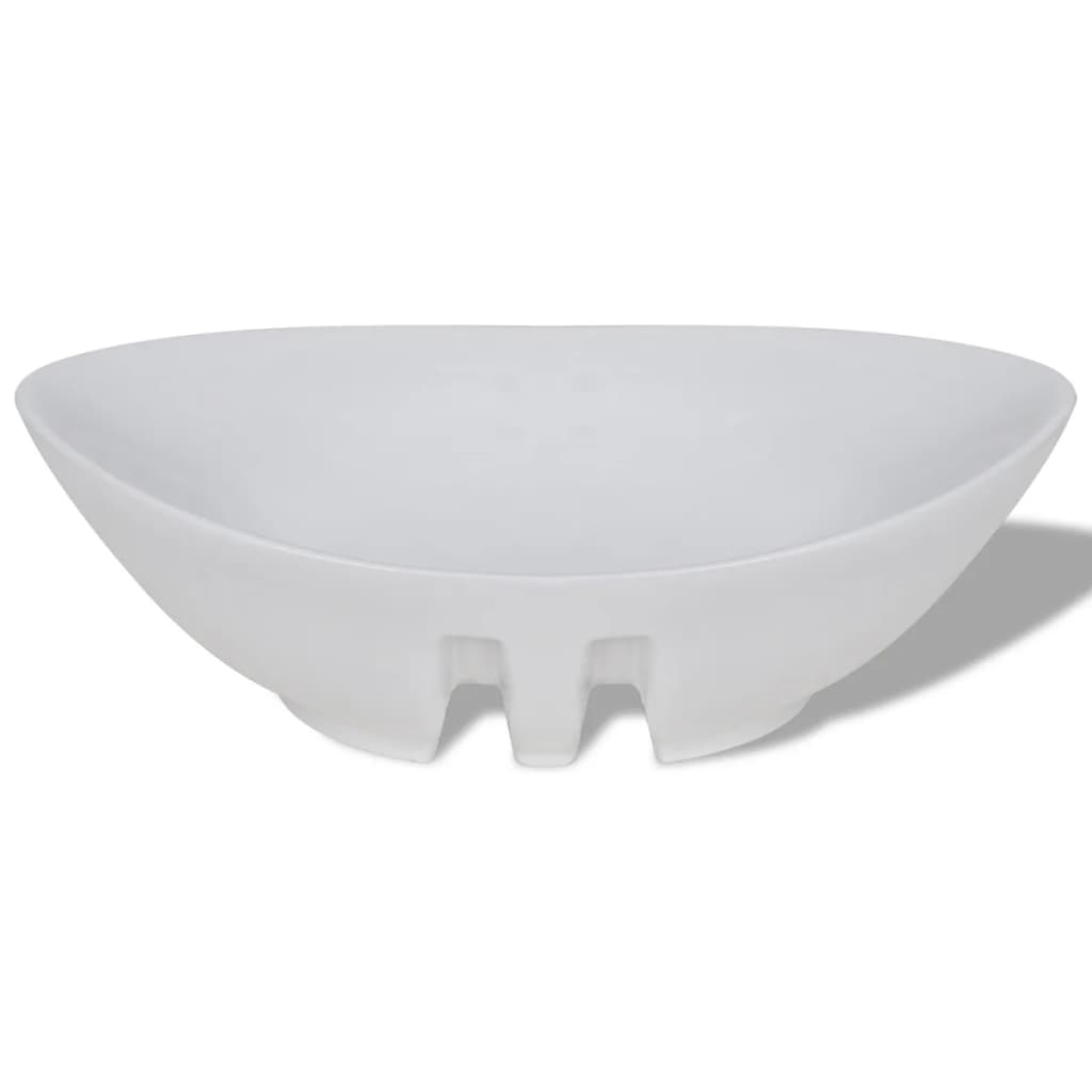 Luxury Ceramic Basin Oval with Overflow 59 x 38.5 cm