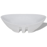 Luxury Ceramic Basin Oval with Overflow 59 x 38.5 cm - 45-Degree Angle
