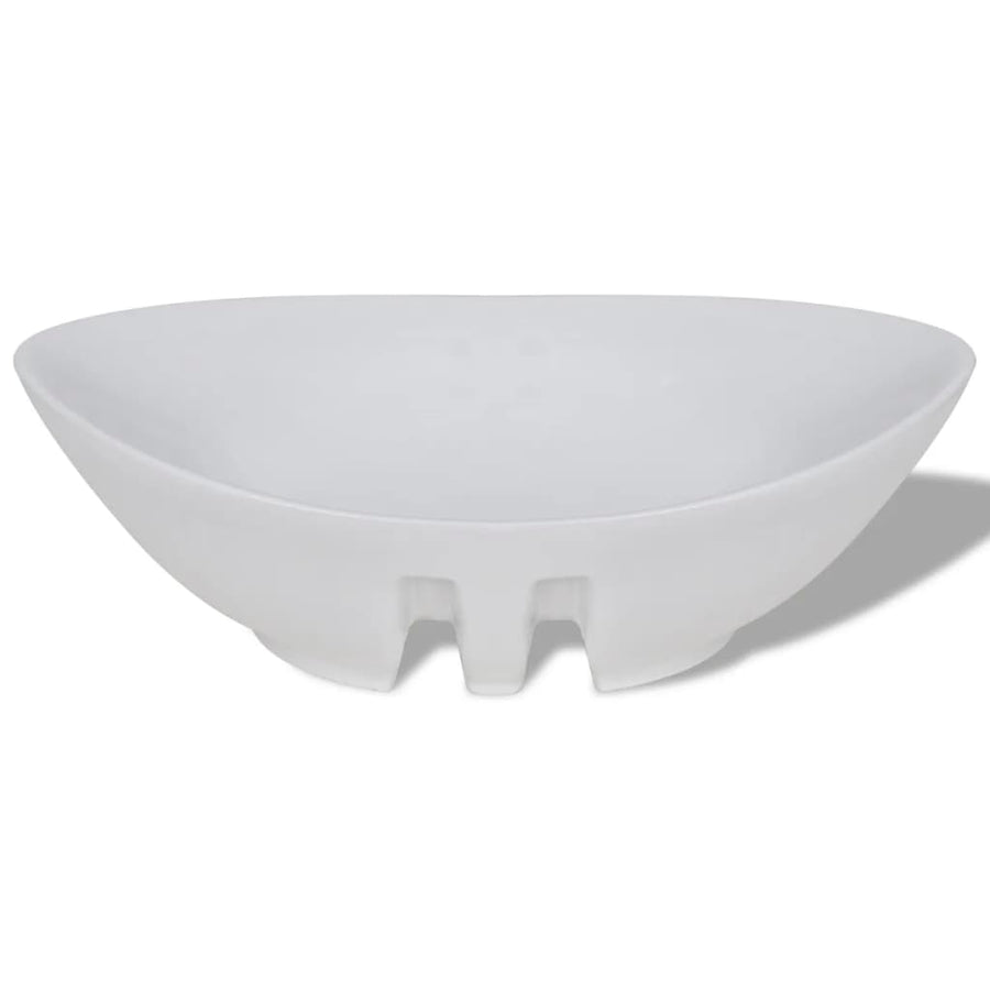Luxury Ceramic Basin Oval with Overflow 59 x 38.5 cm