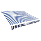 Awning Replacement Fabric Blue and White 300x250 cm Polyester