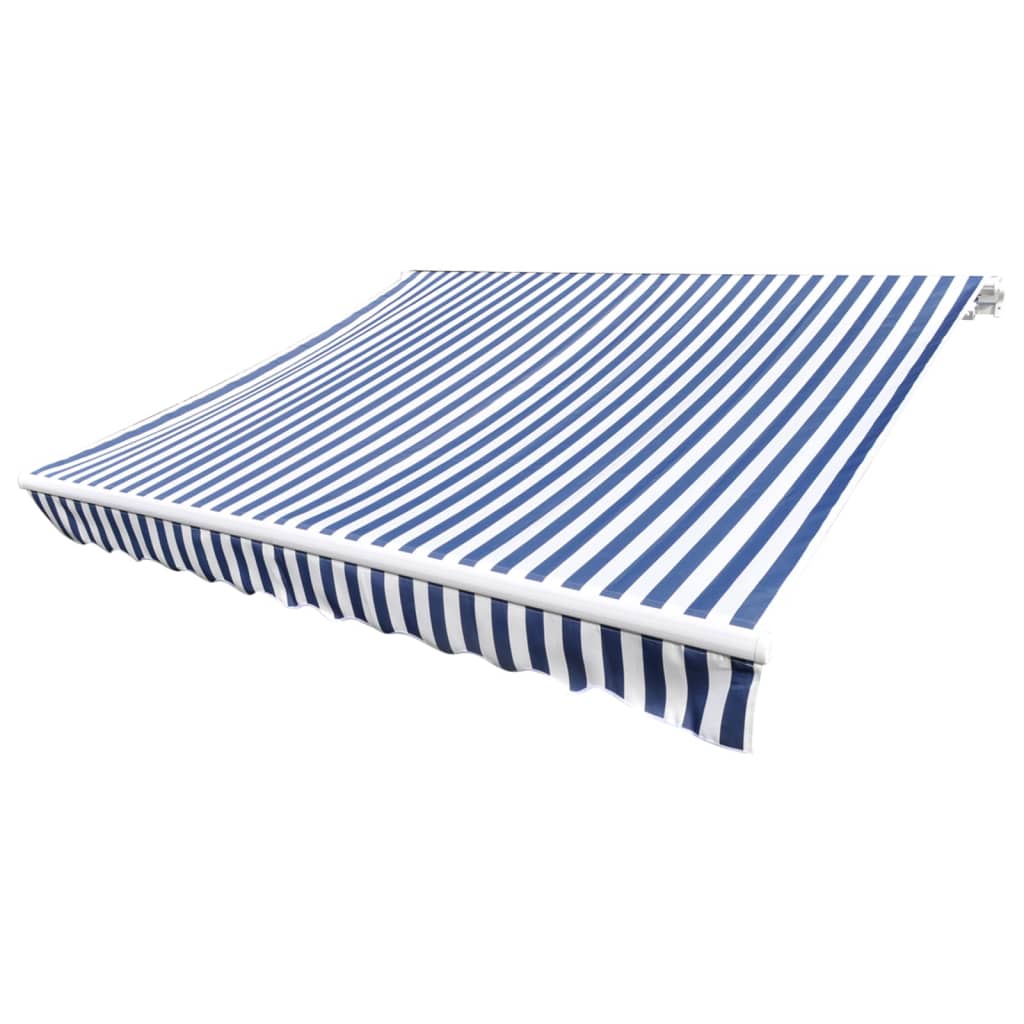 Awning Replacement Fabric Blue and White 300x250 cm Polyester