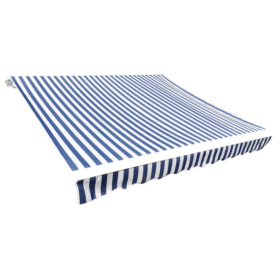 Awning Replacement Fabric Blue and White 400x300 cm Polyester
