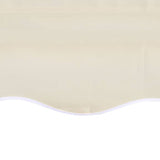 Awning Replacement Fabric Cream 4x3 m Polyester - Top-Down View