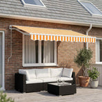 Awning Replacement Fabric Yellow and White 300x250 cm Polyester