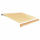Awning Replacement Fabric Yellow and White 4x3 m Polyester