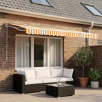 Awning Replacement Fabric Yellow and White 600x300 cm Polyester