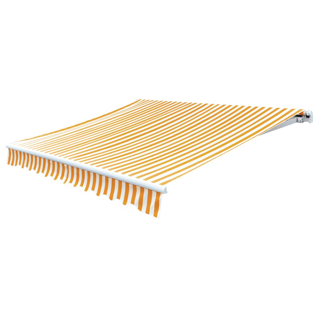 Awning Replacement Fabric Yellow and White 6x3 m Polyester
