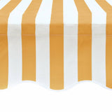 Awning Replacement Fabric Yellow and White 6x3 m Polyester - Side View