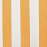 Awning Replacement Fabric Yellow and White 6x3 m Polyester - Top-Down View