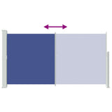 Patio Terrace Side Awning 160 x 300 cm Blue - Low Angle