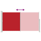 Patio Terrace Side Awning 160 x 300 cm Red - Close-Up Angle