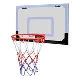 Indoor Mini Basketball Hoop Set with Ball and Pump - Front View