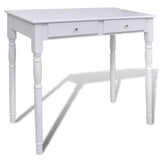Dressing Table with 3-in-1 Mirror and Stool 2 Drawers White