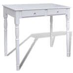 Dressing Table with 3-in-1 Mirror and Stool 2 Drawers White