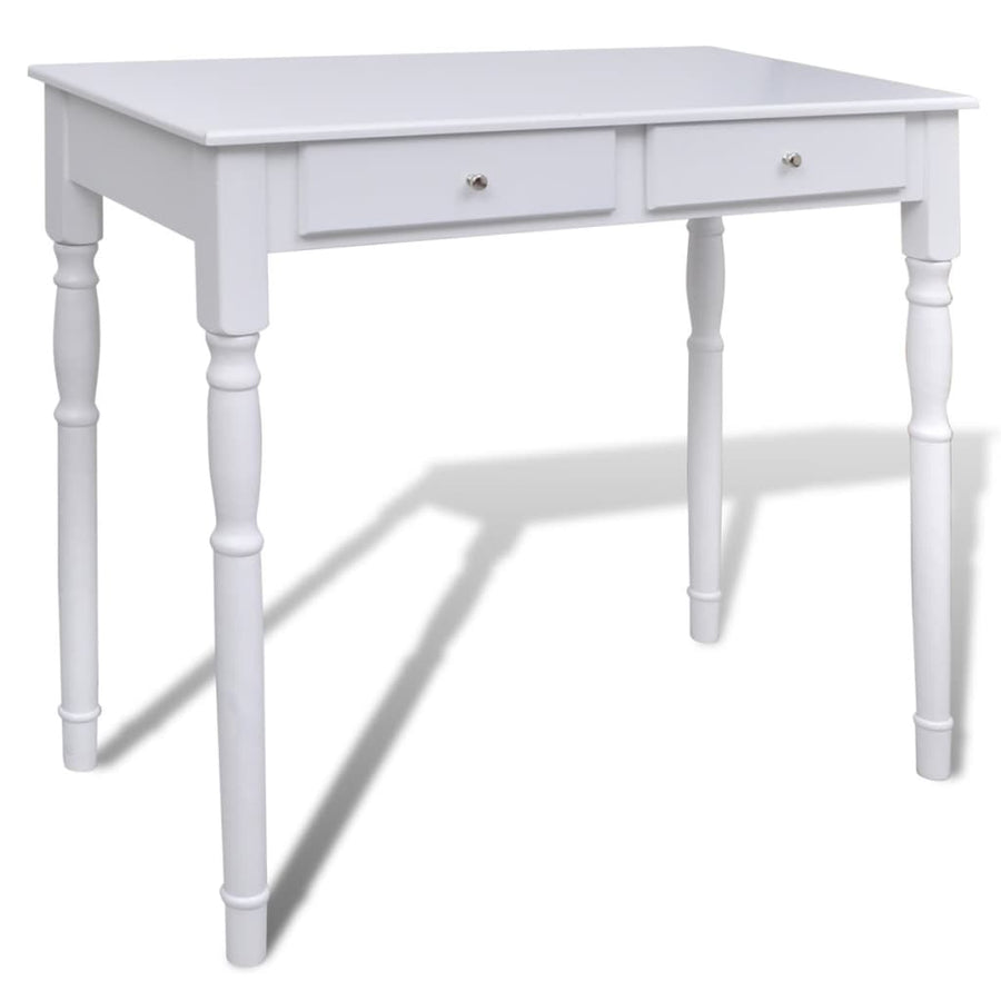 Dressing Table with 3-in-1 Mirror and Stool 2 Drawers White