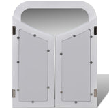 Dressing Table with 3-in-1 Mirror and Stool 2 Drawers White