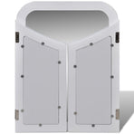 Dressing Table with 3-in-1 Mirror and Stool 2 Drawers White