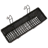 Balcony Trapezoid Rattan Planter 2 pcs Black - Rear View