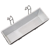 Balcony Trapezoid Rattan Planter 2 pcs Black - Close-Up Angle