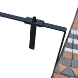 Hanging Balcony Table Terracotta And White Mosaic - Top-Down View