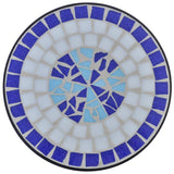 Mosaic Plant Table Blue and White
