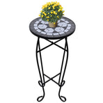 Mosaic Plant Table Black and White